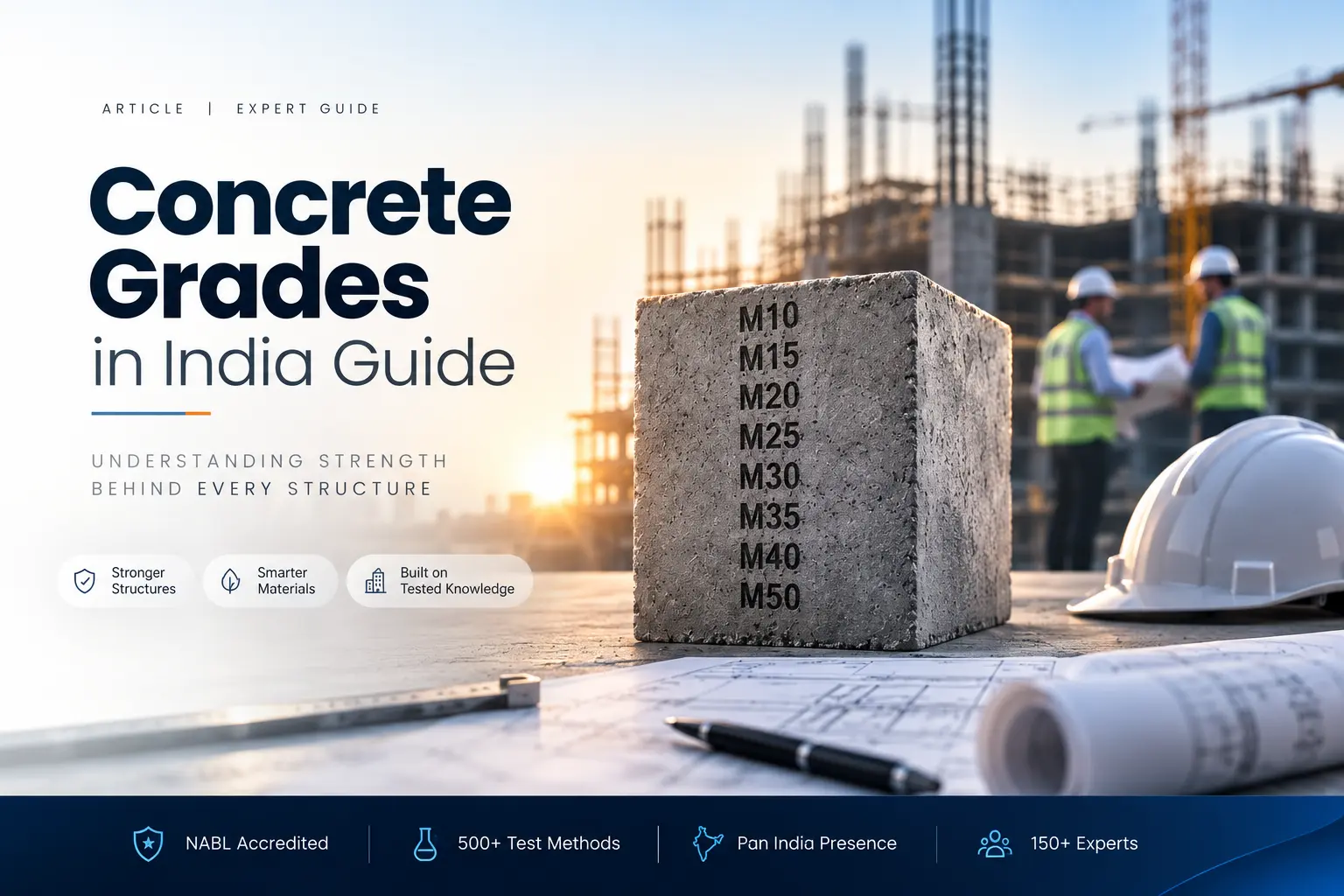 Concrete Grades in India: M5-M60 Mix Ratios, Strength & IS 456 Guide