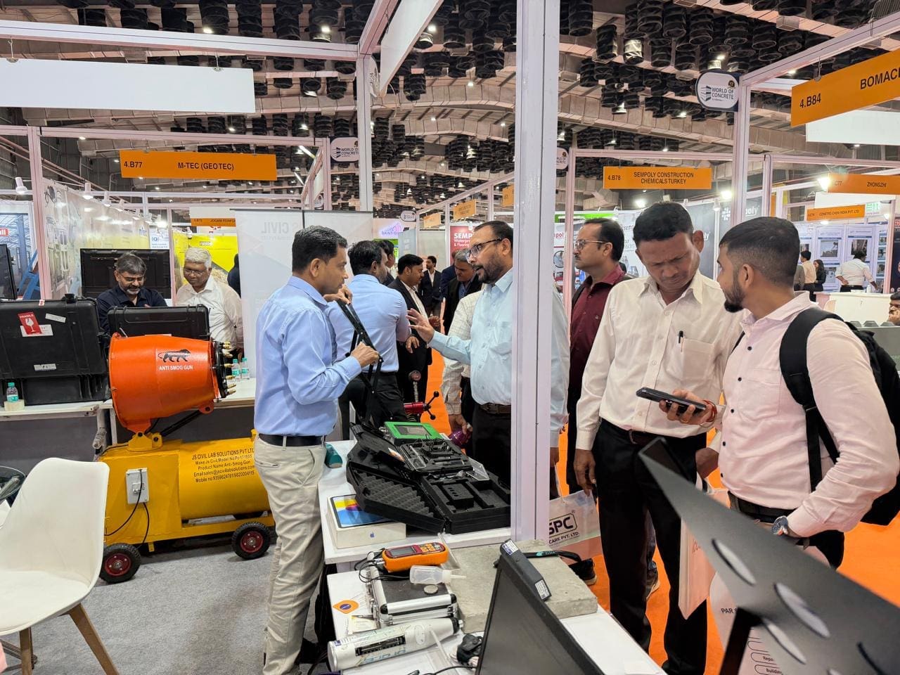 Anti-Smog Gun at World of Concrete India 2026 — dust suppression equipment exhibition Mumbai